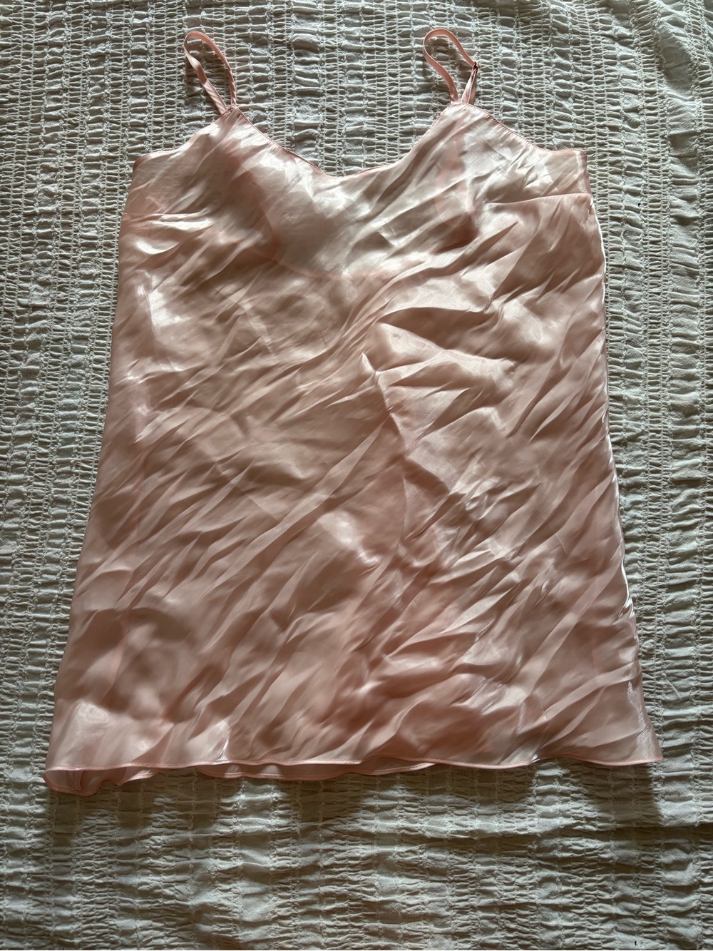Victoria's Secret Pale Pink Satin Mini Slip Skirt